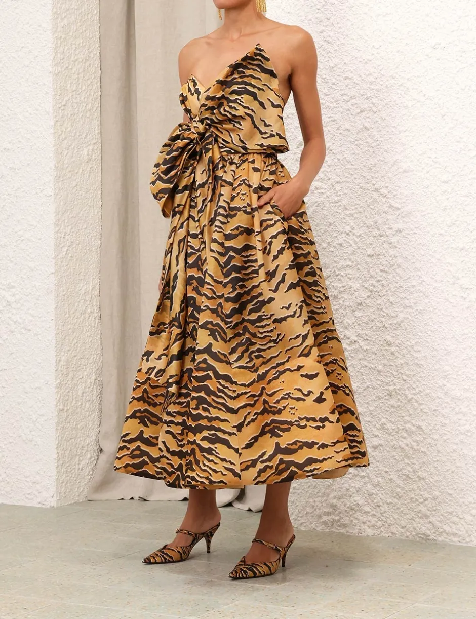 Sale ZIMMERMANN Matchmaker Bow Midi Dress