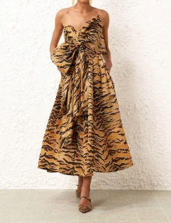 Sale ZIMMERMANN Matchmaker Bow Midi Dress