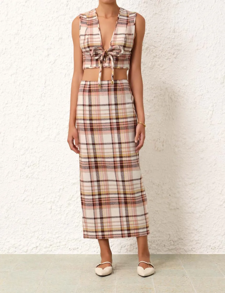 Online ZIMMERMANN Matchmaker Check Pencil Skirt