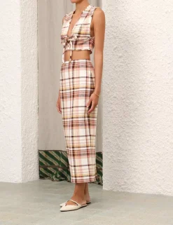 Online ZIMMERMANN Matchmaker Check Pencil Skirt