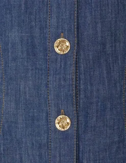 New ZIMMERMANN Matchmaker Denim Blouse