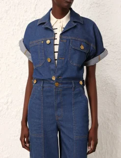 Online ZIMMERMANN Matchmaker Denim Boiler Suit