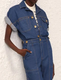 Online ZIMMERMANN Matchmaker Denim Boiler Suit