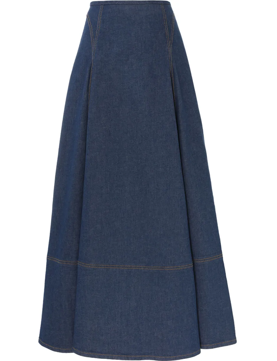 Best ZIMMERMANN Matchmaker Denim Flare Skirt