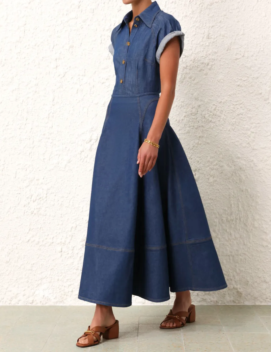Best ZIMMERMANN Matchmaker Denim Flare Skirt