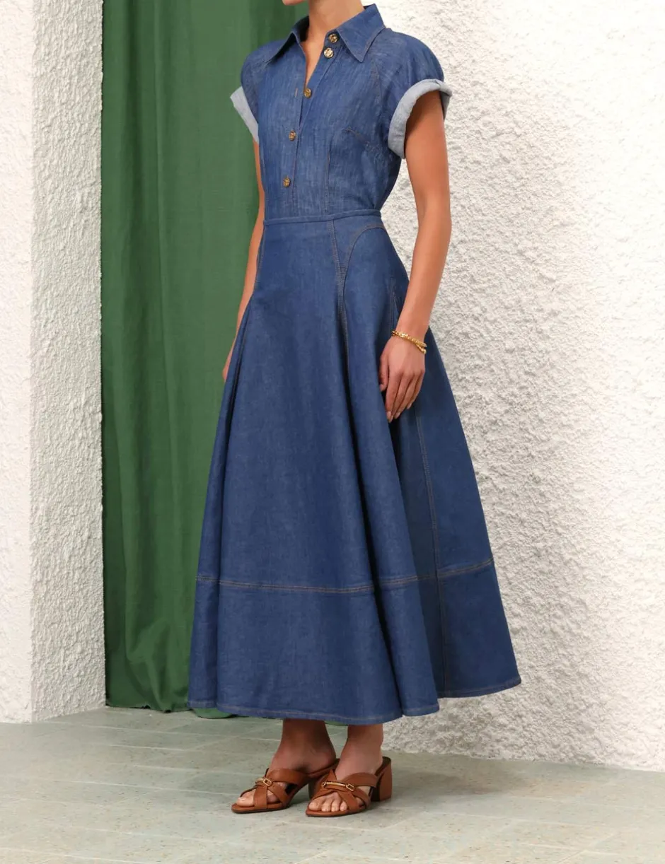 Best ZIMMERMANN Matchmaker Denim Flare Skirt