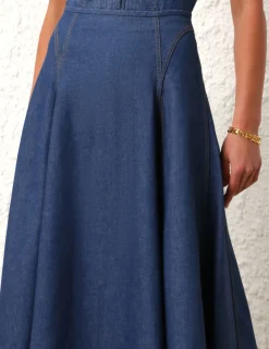 Best ZIMMERMANN Matchmaker Denim Flare Skirt