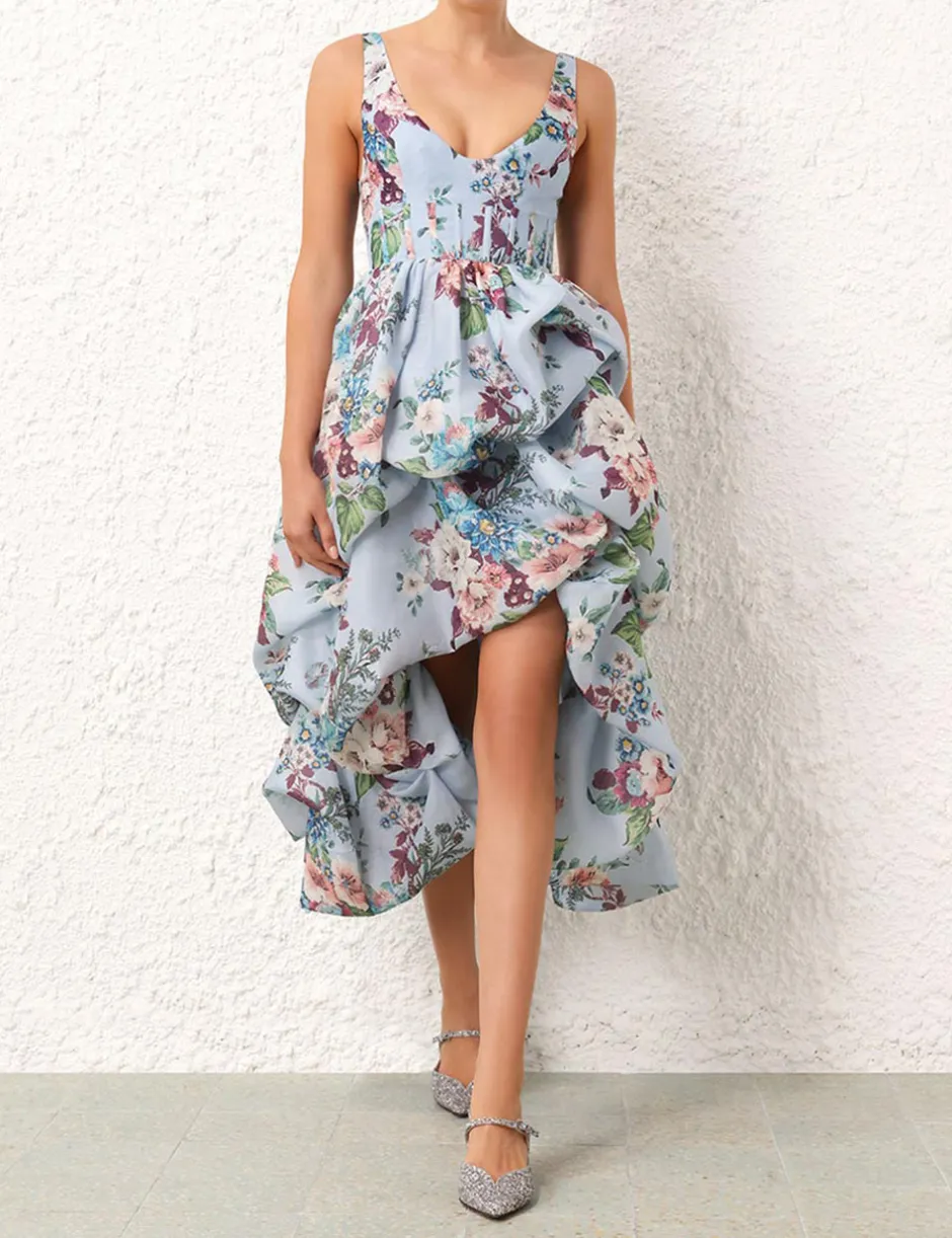 New ZIMMERMANN Matchmaker Drape Midi Dress