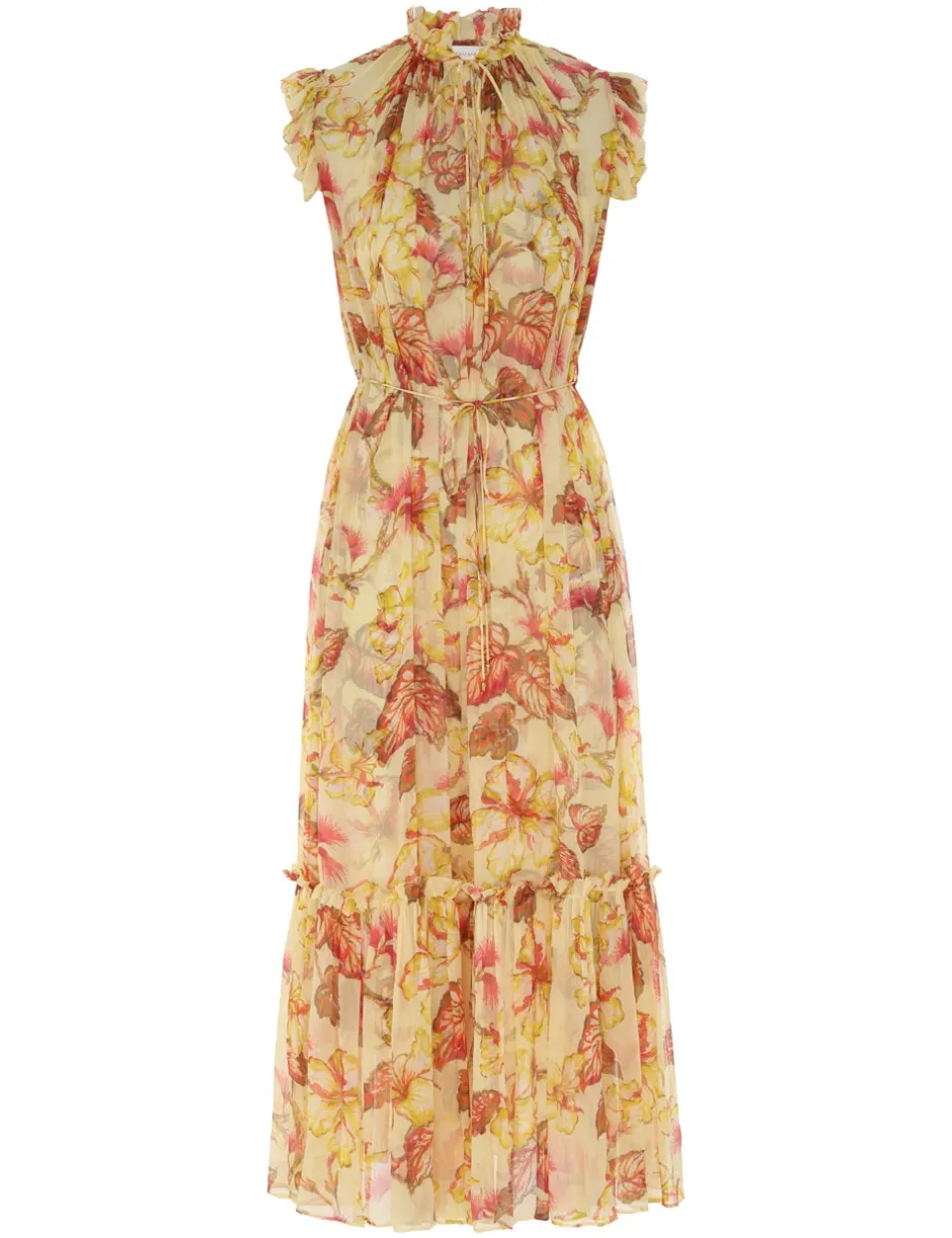 Clearance ZIMMERMANN Matchmaker Flutter Midi Dress
