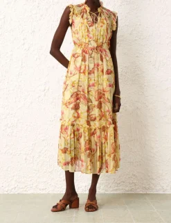 Clearance ZIMMERMANN Matchmaker Flutter Midi Dress