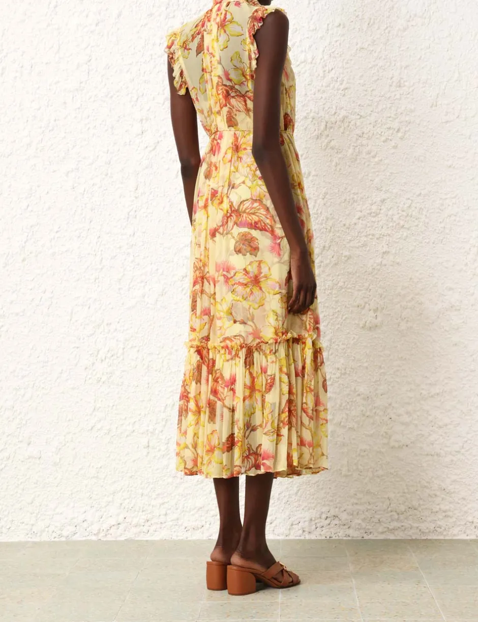 Clearance ZIMMERMANN Matchmaker Flutter Midi Dress