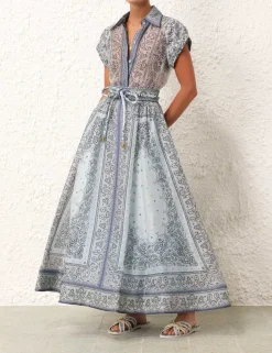 ZIMMERMANN Matchmaker Gathered Midi Skirt