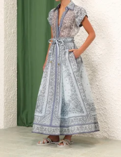 ZIMMERMANN Matchmaker Gathered Midi Skirt