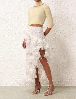 Clearance ZIMMERMANN Matchmaker High Neck Crop Top