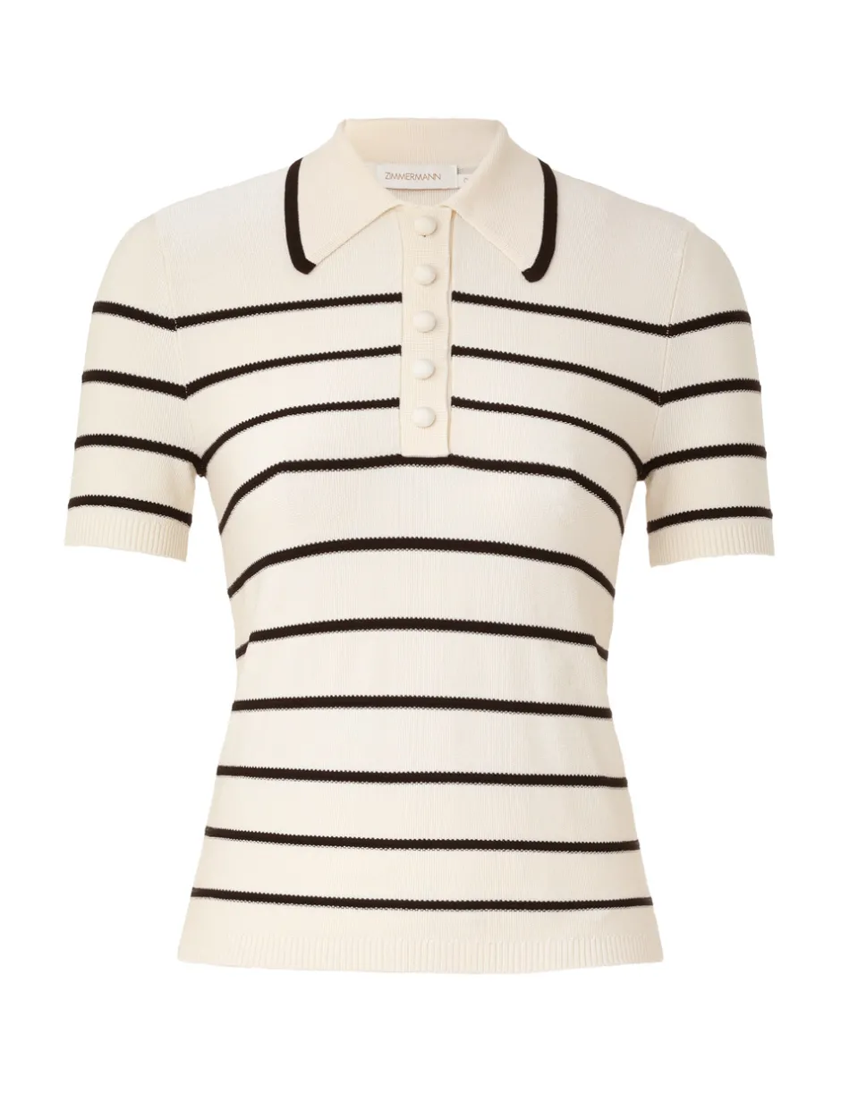 Sale ZIMMERMANN Matchmaker Knit Stripe Polo