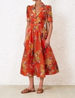 ZIMMERMANN Matchmaker Midi Shirt Dress
