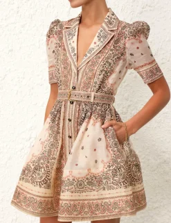Outlet ZIMMERMANN Matchmaker Mini Shirt Dress