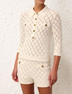 Best ZIMMERMANN Matchmaker Pointelle Polo Top