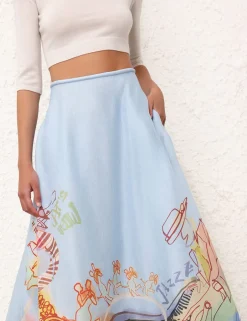 Online ZIMMERMANN Matchmaker Poster Flare Skirt