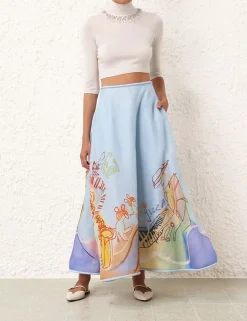 Clearance ZIMMERMANN Matchmaker Poster Flare Skirt