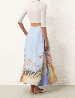 Clearance ZIMMERMANN Matchmaker Poster Flare Skirt