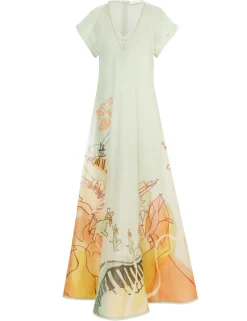 Online ZIMMERMANN Matchmaker Poster V Neck Dress