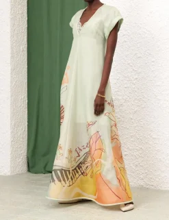 Online ZIMMERMANN Matchmaker Poster V Neck Dress