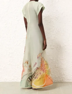 Online ZIMMERMANN Matchmaker Poster V Neck Dress