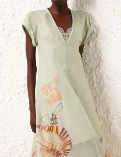 Online ZIMMERMANN Matchmaker Poster V Neck Dress