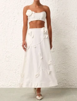 New ZIMMERMANN Matchmaker Rose Flare Skirt