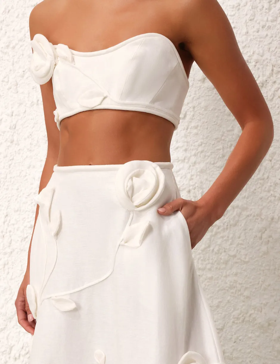 New ZIMMERMANN Matchmaker Rose Flare Skirt