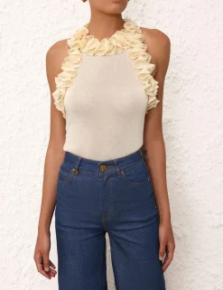 Best ZIMMERMANN Matchmaker Ruffle Neck Top