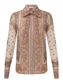 Best ZIMMERMANN Matchmaker Tie Neck Blouse