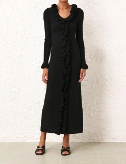 ZIMMERMANN Matchmaker V-Neck Ruffle Dress