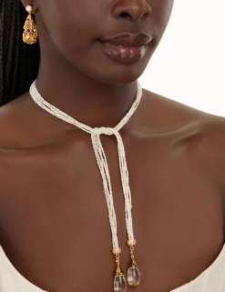 Clearance ZIMMERMANN Pearl Rope Lariat Necklace