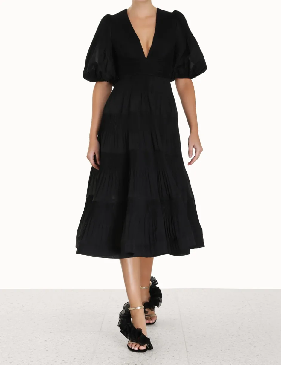 Best ZIMMERMANN Pleated Midi Dress