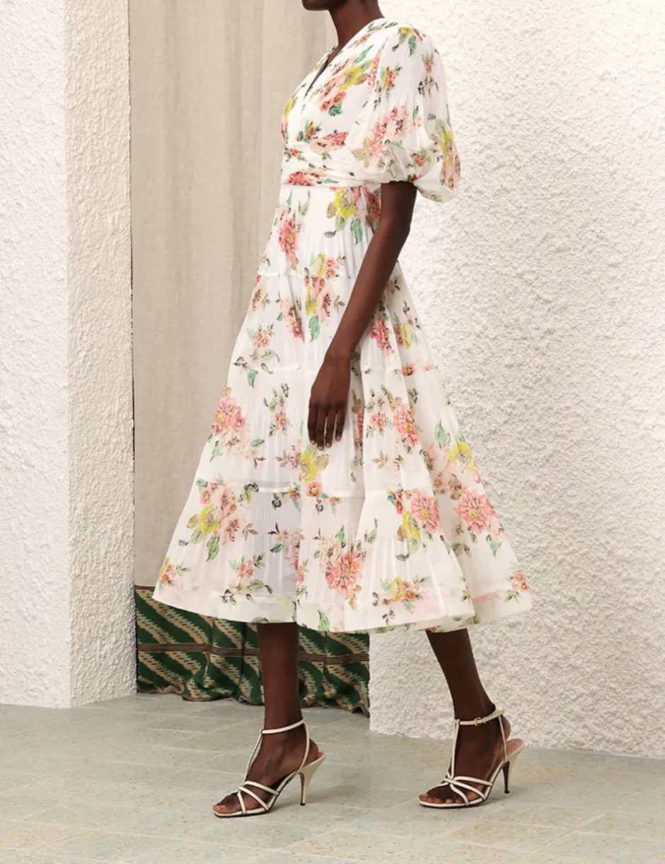 Hot ZIMMERMANN Pleated Midi Dress