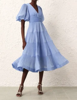 Best ZIMMERMANN Pleated Midi Dress