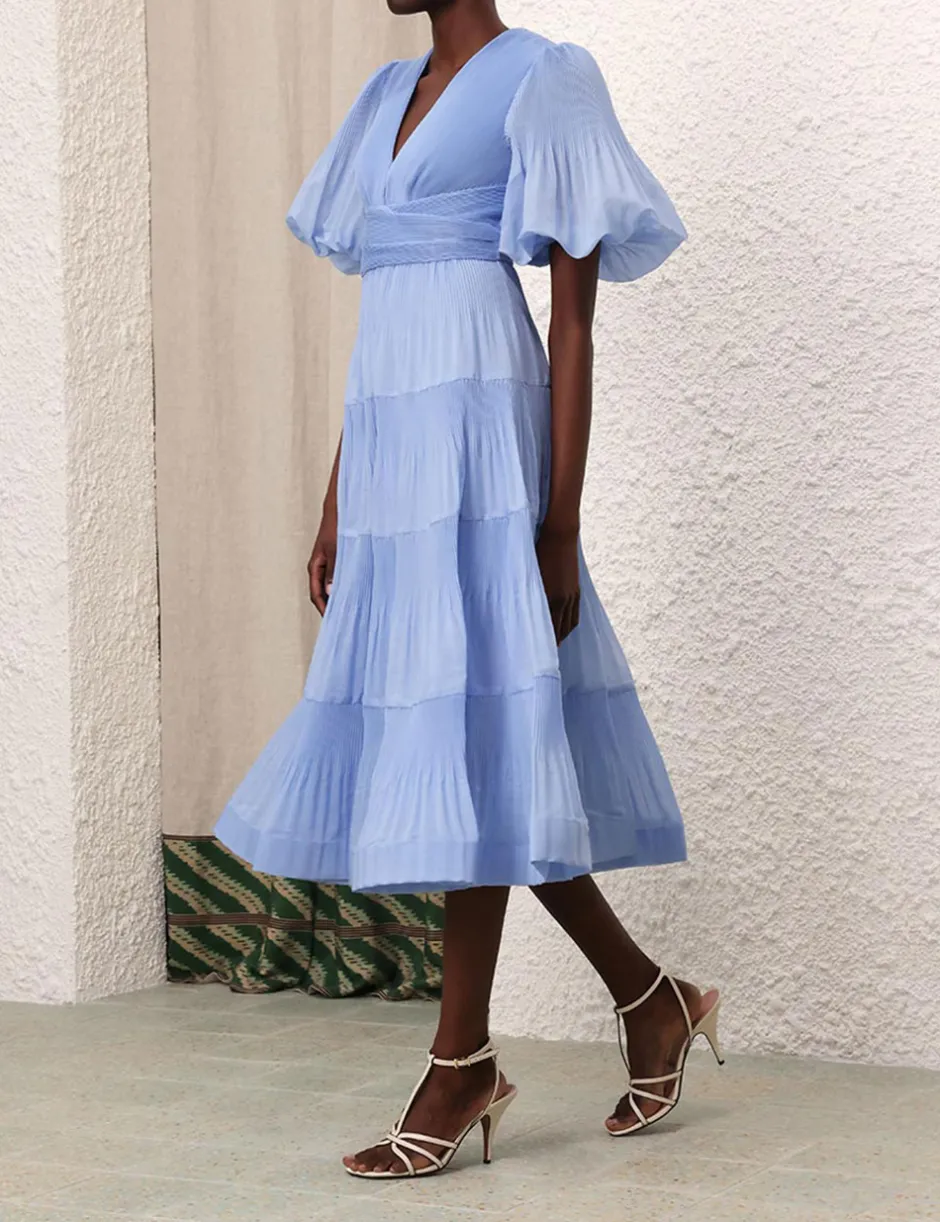 Best ZIMMERMANN Pleated Midi Dress