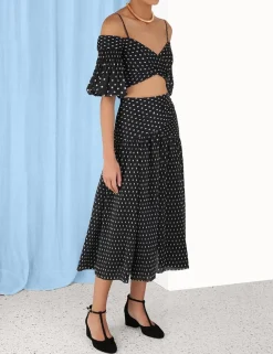 ZIMMERMANN Pleated Midi Skirt