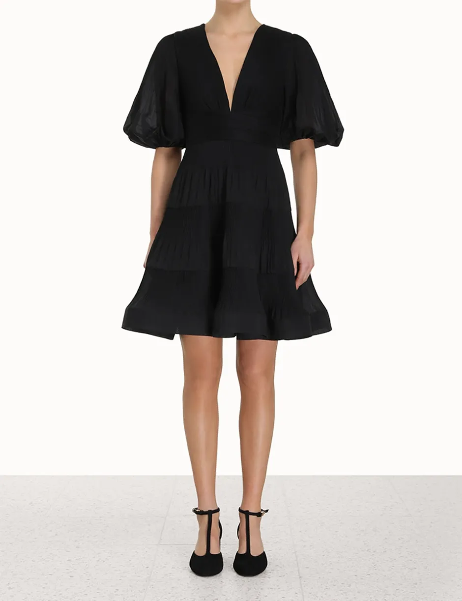 New ZIMMERMANN Pleated Mini Dress
