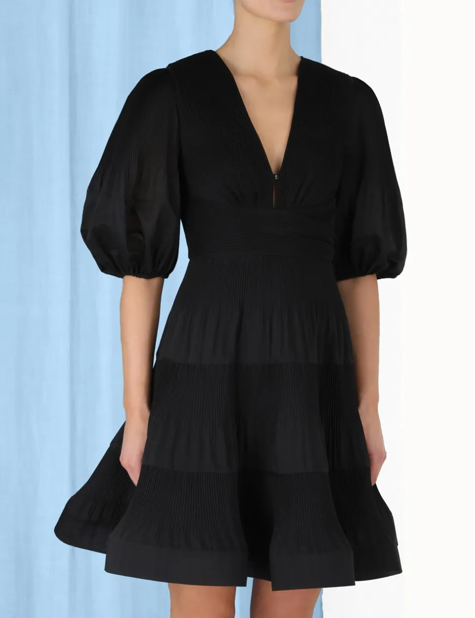 New ZIMMERMANN Pleated Mini Dress