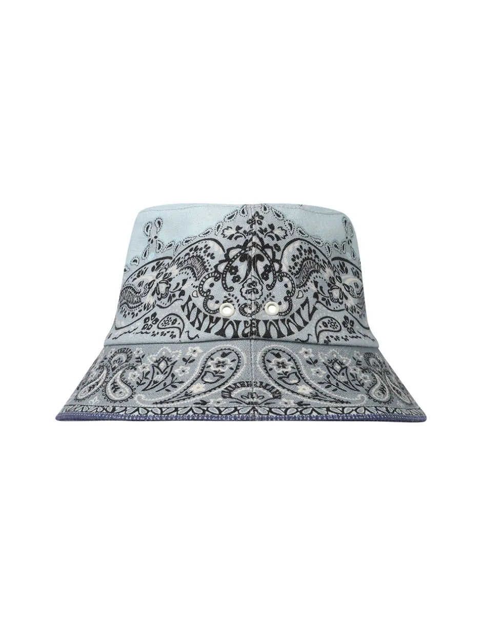 Sale ZIMMERMANN Printed Canvas Bucket Hat