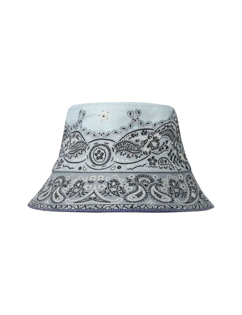 Sale ZIMMERMANN Printed Canvas Bucket Hat