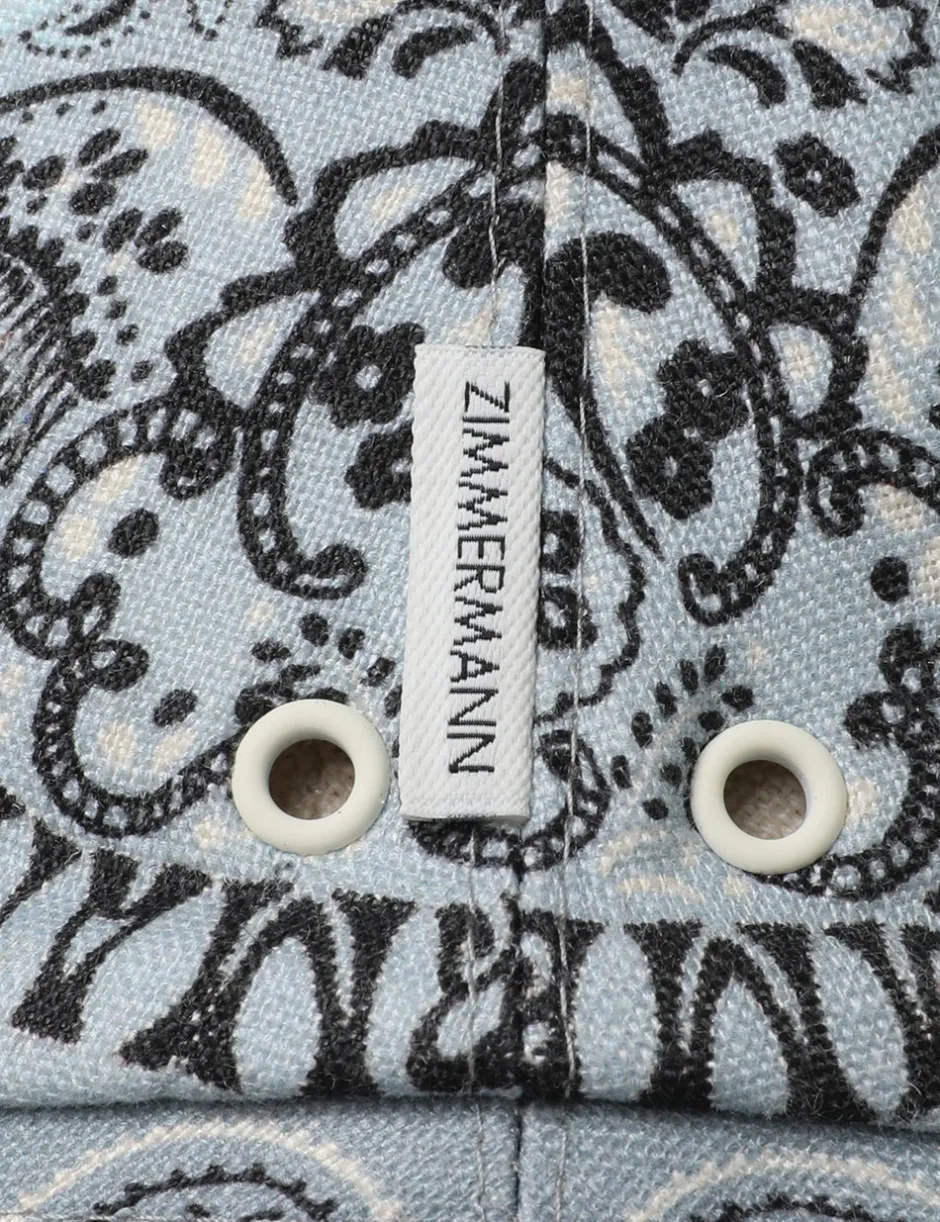 Sale ZIMMERMANN Printed Canvas Bucket Hat