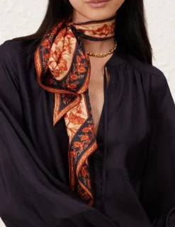 ZIMMERMANN Printed Silk Neck Scarf