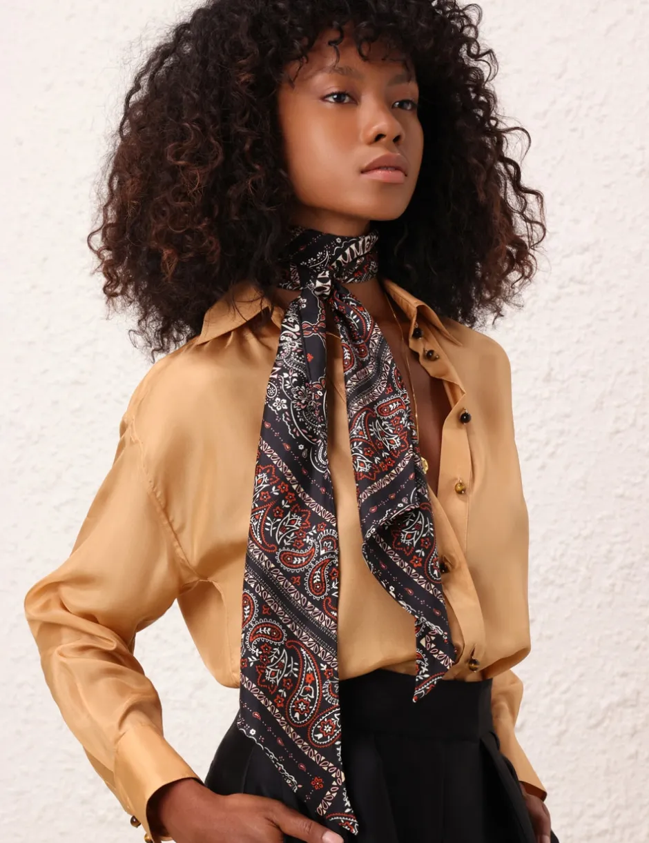 Discount ZIMMERMANN Printed Silk Neck Scarf