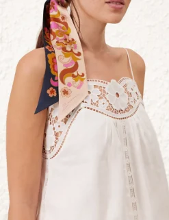 Hot ZIMMERMANN Printed Silk Ribbon Scarf