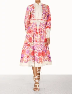 Best ZIMMERMANN Raie Billow Sleeve Midi Dress