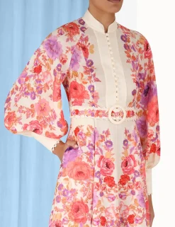 Sale ZIMMERMANN Raie Billow Sleeve Midi Dress